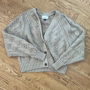 Cropped Button Up Sweater